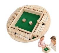 Wooden Shut the Box Game - Gioco da bordo da dadi a 4 giocatori con tessere numerici | Game di aggiunta divertente in legno, gioco da tradizionale per attività domestiche, ufficio, matematica, div