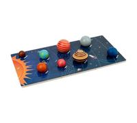 Wooden Solar System Puzzle - Space Planet Board, STEM Learning Toy