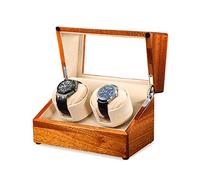 Wooden Solid Wood Automatic Double Watch Winder Watches Storage Box 4 Rotation Mode Dual Power Supply Quiet Motor