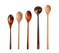 Wooden Soup Spoon -Kitchen Utensils | Spoons for Cooking | Long Handle Mixing Spoon | Heat Resistant Utensils for Sauce Preparation Stirring Salad Mixing Honey Serving | Kitchen Accessories
