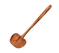 Wooden Spatula Set, Ergonomic Cooking Spoon, Long Handle Stir Tool, non Stick Cookware Utensil, for Kitchen Restaurant Pan Pot Soup Fry Mix Stir Daily Use Cooking 15,35 x 4,61 x 3,07 pollici