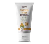 Wooden Spoon Crema Solare Biologica Bambini e Famiglia SPF30 - 100% Naturale, Zinco Invisibile, Senza Residui Bianchi, Ipoallergenica, Vegan, Resistente all’Acqua - 150 ml
