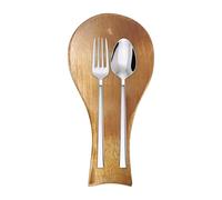 Wooden Spoon Holder - Farmhouse Kitchen Rack, Counter Utensil Organizer | Brown Solid Wood Build Compact Size Lightweight Design, Ideal For Cooking Dining Buffet Barbecue Picnic Outdoor Garden Wedding