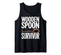 WOODEN SPOON SURVIVOR Ricordi Infanzia Umorismo Nostalgia Canotta