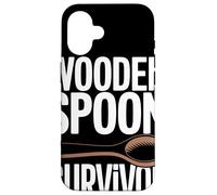WOODEN SPOON SURVIVOR Ricordi Infanzia Umorismo Nostalgia Custodia per iPhone 16