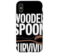 WOODEN SPOON SURVIVOR Ricordi Infanzia Umorismo Nostalgia Custodia per iPhone X/XS