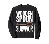 WOODEN SPOON SURVIVOR Ricordi Infanzia Umorismo Nostalgia Felpa