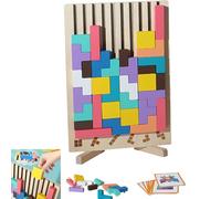 Wooden Stacking Puzzle Toy, Stacking Toy Art, for Adults, Brain Teaser Games, Idea, Family Fun Activity, Eco-Friendly Mind for Home Decor & Toys & Games (1Pcs)