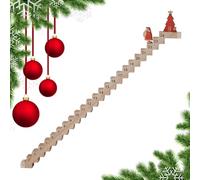 Wooden Stairs Advent Calendar 2025, 24-Day Christmas Countdown Calendar with Climbing Santa, Festive Staircase Decoration for Home, Tabletop & Holiday Gifts