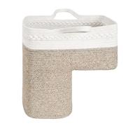 Wooden Storage Baskets - Cotton Rope Staircase Bin, Laundry Organizer | Multi Tier Storage Container Organizes Clothes Toys Books Maximizes Space Efficiency Suitable Stairway Corner Bedroom Apartment