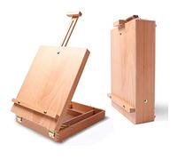 Wooden Table Box Easel - Artist Easel and Wood Table Sketching Box, Portable Desktop Storage Table for Adults and Kids Easels to Enjoy Hours of Drawing and Painting