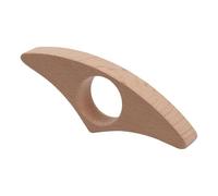 Wooden Thumb Book Page Holder - Beech Wood Finger Ring Bookmark for -Handed Reading - Ergonomic Mahogany Finish Book Opener Gift for Readers - Small/Medium/Large