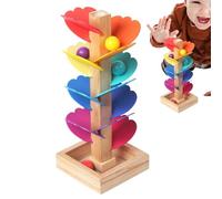 Wooden Toy - Giocattolo colorato in marmo run sound toy, Educational Game Tree | Preschool 15 Color Cognition Learning Toy, Fun Interactive Playset for Boys, Girls, Little, Childrens