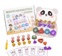Wooden Toys | Interactive Pattern Matching Game | Sensory Development Shape Sorter for & Preschoolers | Portable Educational Pegboard Travel Games for Boys & Girls, 1 unità