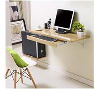Wooden Wall Mounted Computer Desk Space Saving Home Office Study Desk Simple Design White 80x40in