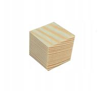 Wooden World - 5 x Liscio dado dadi cubo cubi vuoto liscio non dipinto legno sei lati 40mm