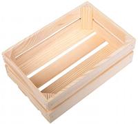 Wooden World - Cassa di legno - Scatola portaoggetti in legno di pino non verniciato fai da te, dimensioni ridotte, 30 x 20 x 11 cm