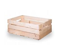 Wooden World Cassetta di Legno Non Dipinto Semplice di Pino - Scatola di Conservazione DIY Media 40 x 30 x 20 cm