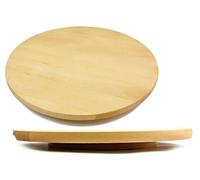 Wooden World ROTANTE TAVOLA LAZY SUSAN ROTONDO DI LEGNO GIREVOLE SERVIZIO PIZZA TORTA 25 CM