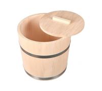 Wooden World - Secchio in legno con 2 coperchi per la fermentazione di crauti e cetrioli Botte per crauti o per sauna - 5 litri