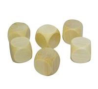 Wooden World - Set di 5 Cubi in Legno 40 mm - Naturali, Levigati, per Personalizzazione, Fai-da-te e Hobby Creativi, Blocchi Decorativi