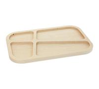 Wooden World Vassoio da dessert in legno con scomparti per snack e dessert