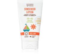 WoodenSpoon Baby & Family latte abbronzante protettivo per tutta la famiglia SPF 50 150 ml