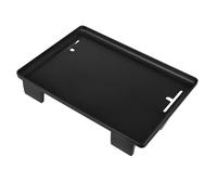 WooDerson Scaffale da comodino, per letto, comodino con fessura per cavi, organizer per vassoi, salvaspazio, per cellulare, libri e altro, 32 x 23,3 cm (nero)