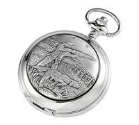Woodford Orologio da taschino da uomo a catena con scheletro, colore: argento