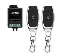 WOODGUILIN Interruttore remoto 12V, interruttore wireless a contatto secco 328ft Long Range, con 10A Relay Mini interruttore remoto wireless per lampade, porta da garage, motore.