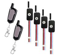 WOODGUILIN Interruttore remoto senza fili DC 12 V, 4 vie, interruttore remoto senza fili a 4 canali, DC 5 V/12 V/24 V, 3 A, relè per motociclette