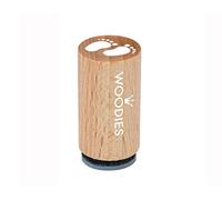 Woodies Mini Timbro Piedi di Neonato, Legno, 1,5 x 1,5 x 3 cm