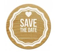 Woodies w03006 Timbro Save The Date, Legno, 3,4 x 3,4 x 3,5 cm