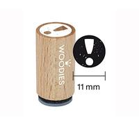 Woodies WM0102 - Mini Timbro Punto di esclamazione, Legno, 1,5 x 1,5 x 3 cm