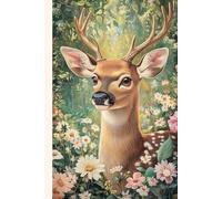 Woodland Animal Journal, 120 Page 6"x9" Lined Journal With Beautiful Deer Illustration
