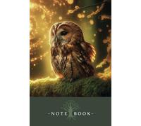 Woodland Animals - Owl Notebook Journal - Adorable wild bird in a cozy woodland scene: 5.5" x 8.5" - 100 cream lined pages with full colour soft feel matte paperback cover
