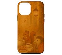 Woodland Animals Tea Party nella foresta autunnale illuminata da lanterna Custodia per iPhone 12 mini