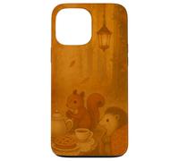 Woodland Animals Tea Party nella foresta autunnale illuminata da lanterna Custodia per iPhone 13 Pro Max