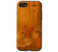 Woodland Animals Tea Party nella foresta autunnale illuminata da lanterna Custodia per iPhone SE (2020) / 7/8