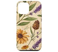 Woodland Botanical Pines and Petals Rustic Pattern Custodia per iPhone 12 Pro Max
