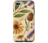 Woodland Botanical Pines and Petals Rustic Pattern Custodia per iPhone 7 Plus/8 Plus