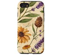 Woodland Botanical Pines and Petals Rustic Pattern Custodia per iPhone SE (2020) / 7/8