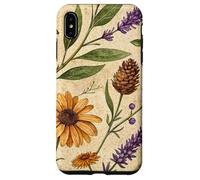 Woodland Botanical Pines and Petals Rustic Pattern Custodia per iPhone XS Max
