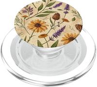 Woodland Botanical Pines and Petals Rustic Pattern PopSockets PopGrip per MagSafe