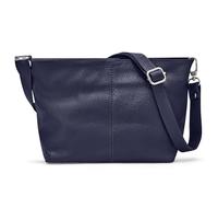 Woodland Leathers 100% vera pelle italiana borse per le donne, borsa a mano / borsa a tracolla nera con tracolla regolabile per le signore, borse da donna firmate con scomparti, Marina Militare,