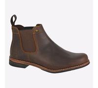 Woodland Oslo Chelsea Boot In Vera Pelle Uomo Marrone Slip On Tan