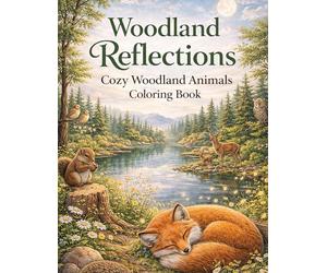 Woodland Reflections: Cozy Woodland Animals Coloring Book