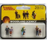 Woodland Scenics A1956 Giovani e anziani Anziani Bambini Genitori Figure H0 HO 1:87 Young and Old