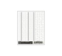 Woodland Scenics Dry Transfer Decals Railroad Roman Numbers White