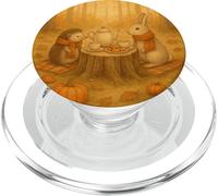 Woodland Tea Party con riccio e coniglio sotto le lanterne PopSockets PopGrip per MagSafe